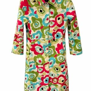 Susan Bristol floral trench size Small - cute with retro vibe